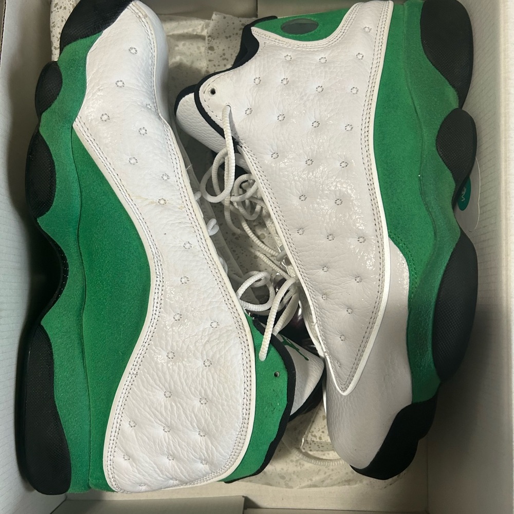 Jordan Athletic Shoes in White and Green